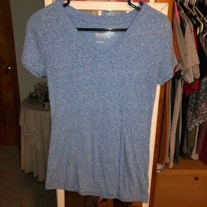 blue short sleeve top